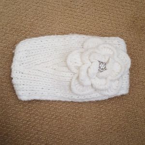 White flower headband